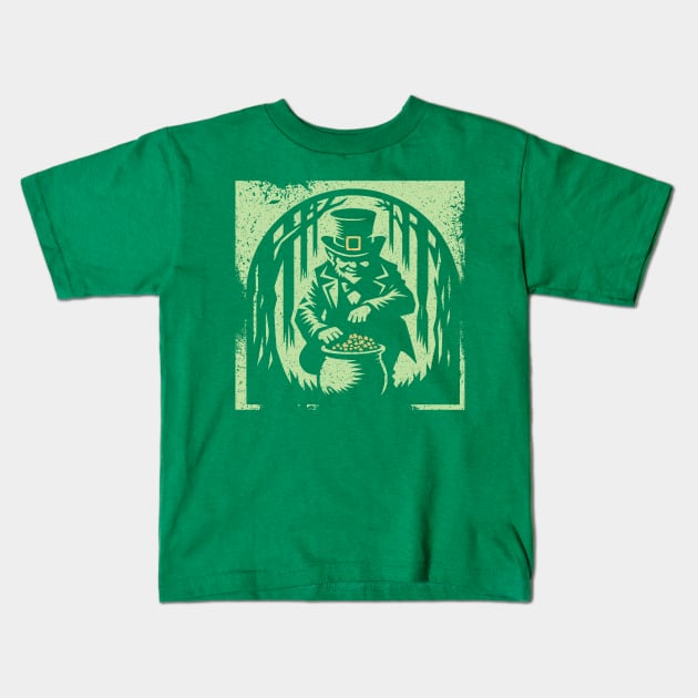 Leprechaun Hideaway Kids T-Shirt by JSnipe